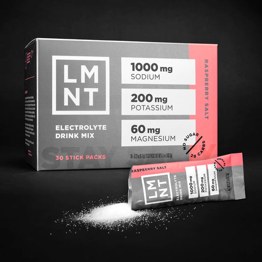 LMNT Zero-Sugar Electrolytes: RASPBERRY SALT