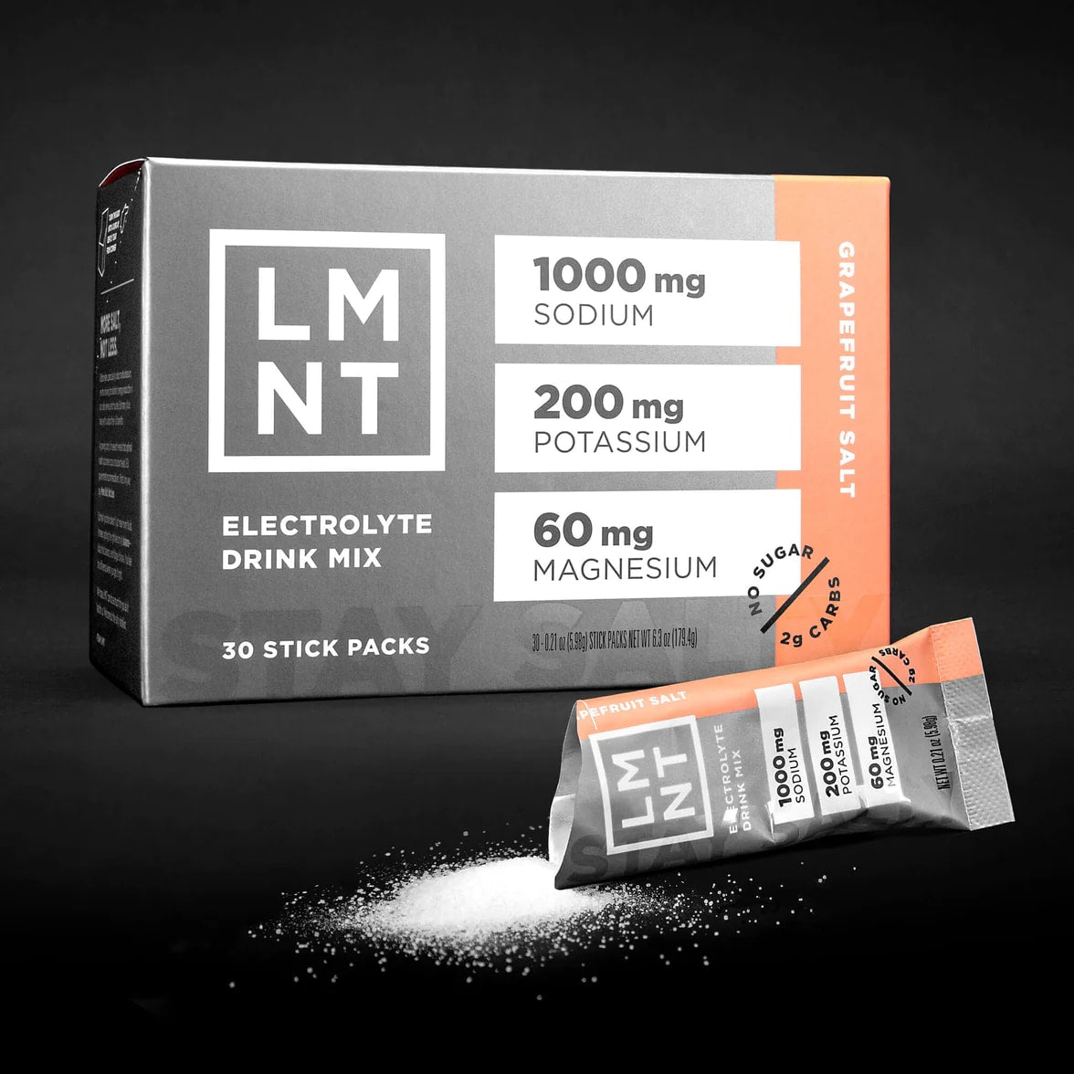 LMNT Zero-Sugar Electrolytes: GRAPEFRUIT SALT